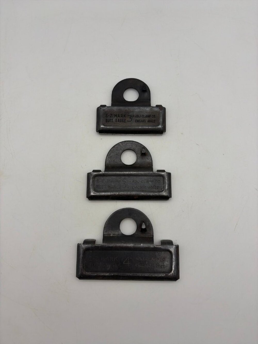 Vintage E-Z Mark Butt Gauge 3” & 3 1/2” & 4” lot of 3